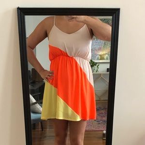 AUDREY 3+1 colorblock dress